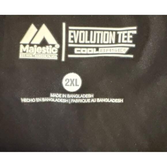 Pittsburgh Penguins NHL Majestic Cool Base Evolution Tee 2XL Black Polyester - Picture 3 of 6